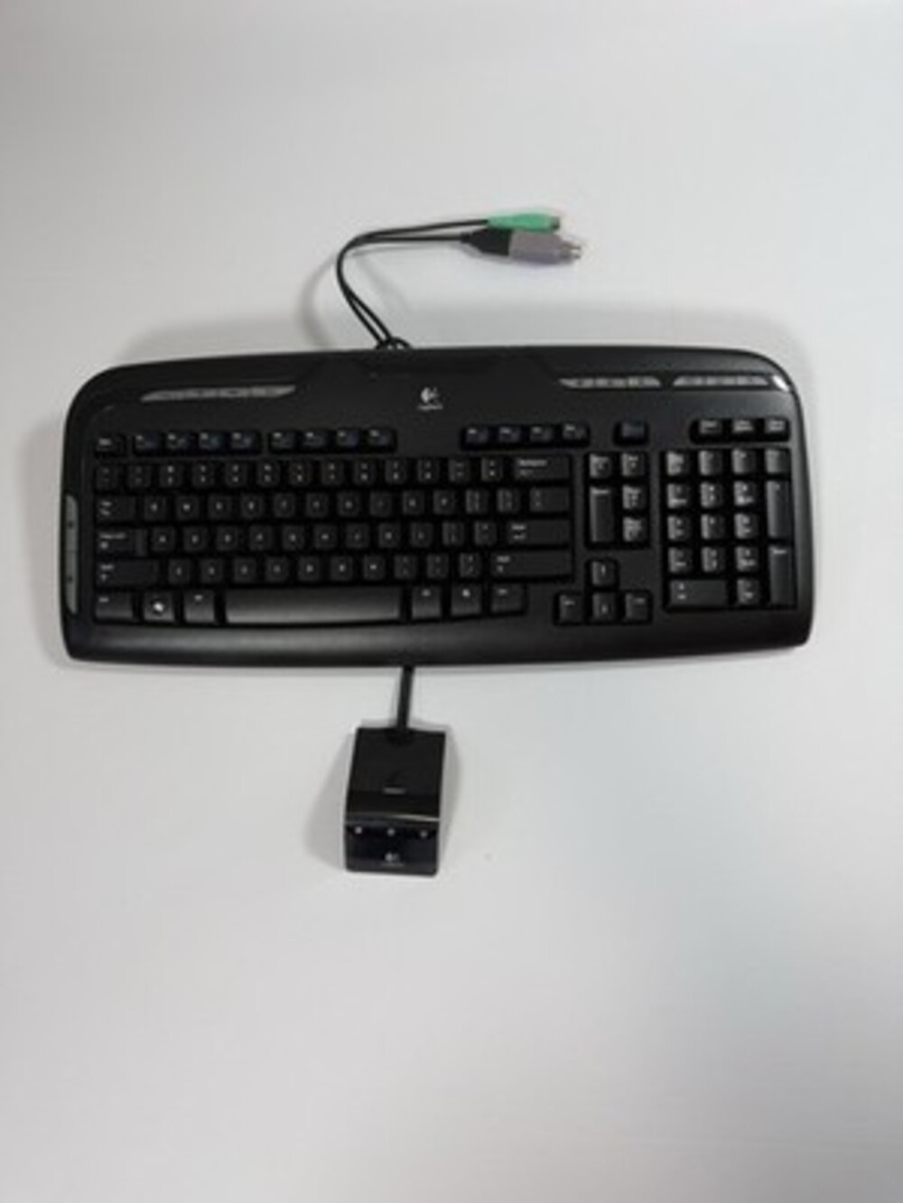 Logitech EX110 Wireless Keyboard Black w/ Receiver Tested Working USB